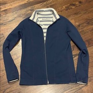 Tommy Bahama Full Zip sweater/jacket navy blue